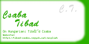 csaba tibad business card